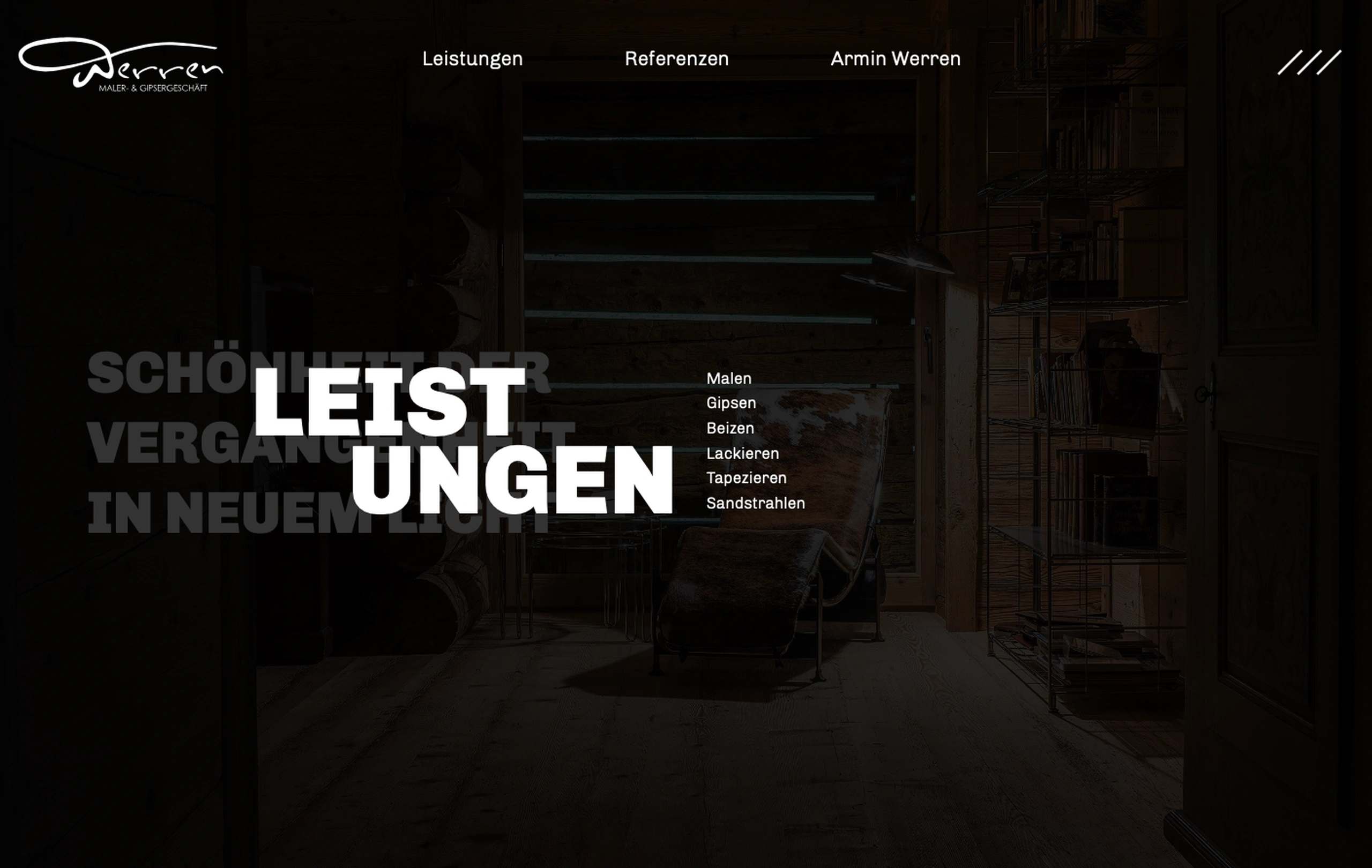 Webseite Armin Werren AG Gstaad – Webdesign und CMS von E621 Werbeagentur Bern